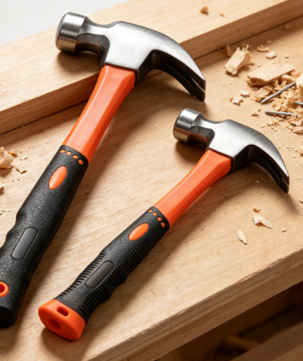 2-Piece Claw Hammer Set: Non-Slip Handles & Heat-Treated Heads
