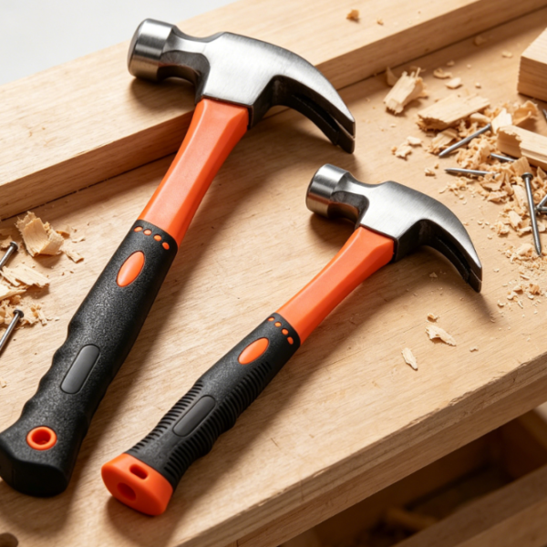 2-Piece Claw Hammer Set: Non-Slip Handles & Heat-Treated Heads